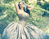 Silver Ombre Wedding Dress - Fairy Gown - Steampunk Fairytale - Gothic Renaissance Halloween "Adelaide Gown" -Custom to your size