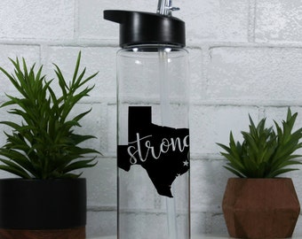 Texas Strong Water Bottle - 50% of proceeds go to Houston Area Womens Center | Hurricane Harvey Relief | Houston Strong | Houston Charity
