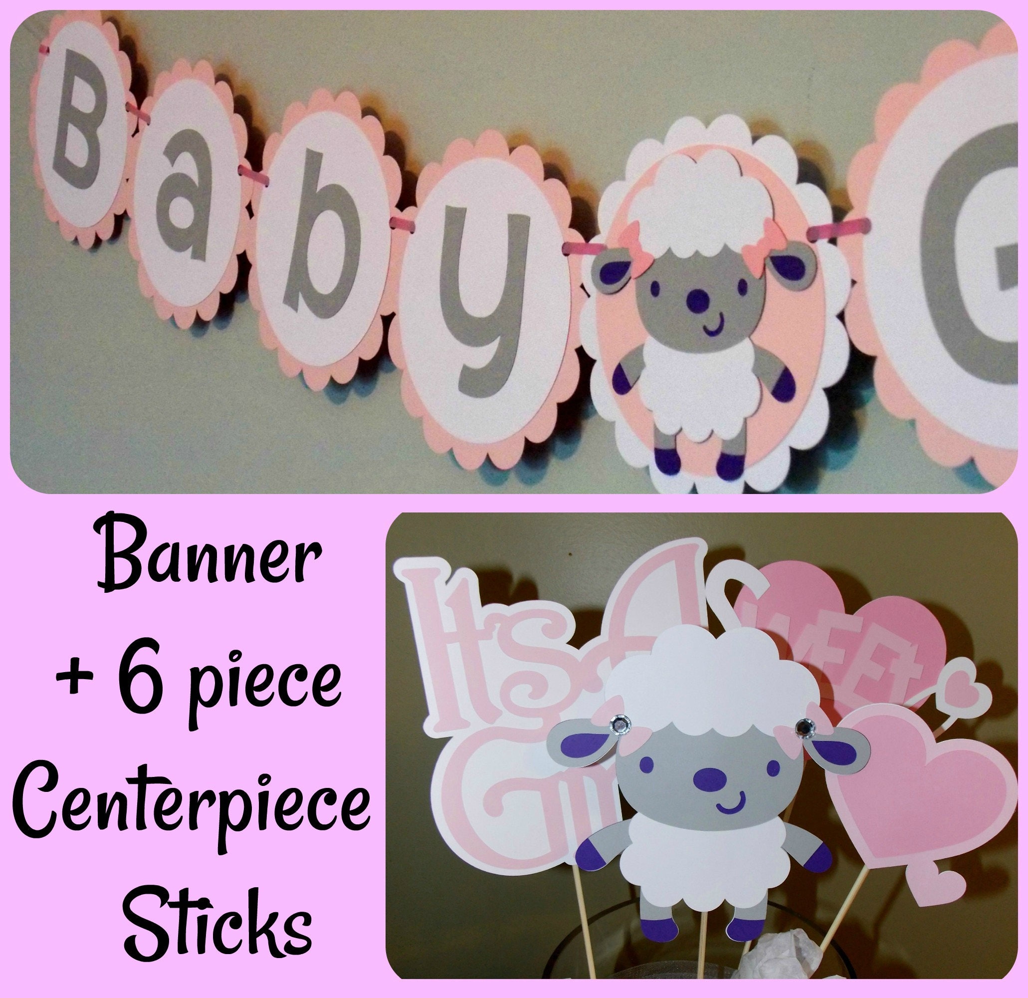 Girl Sheep Baby Shower/ Baby Sheep Party/ Girl Baby Shower