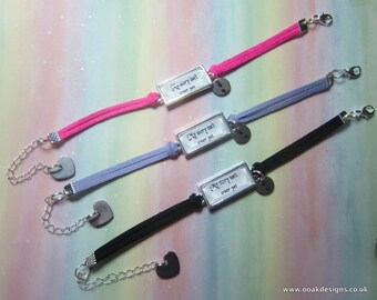 Semicolon & Heart Charm 'My story isn't over yet' Bracelets Handmade Cabochons