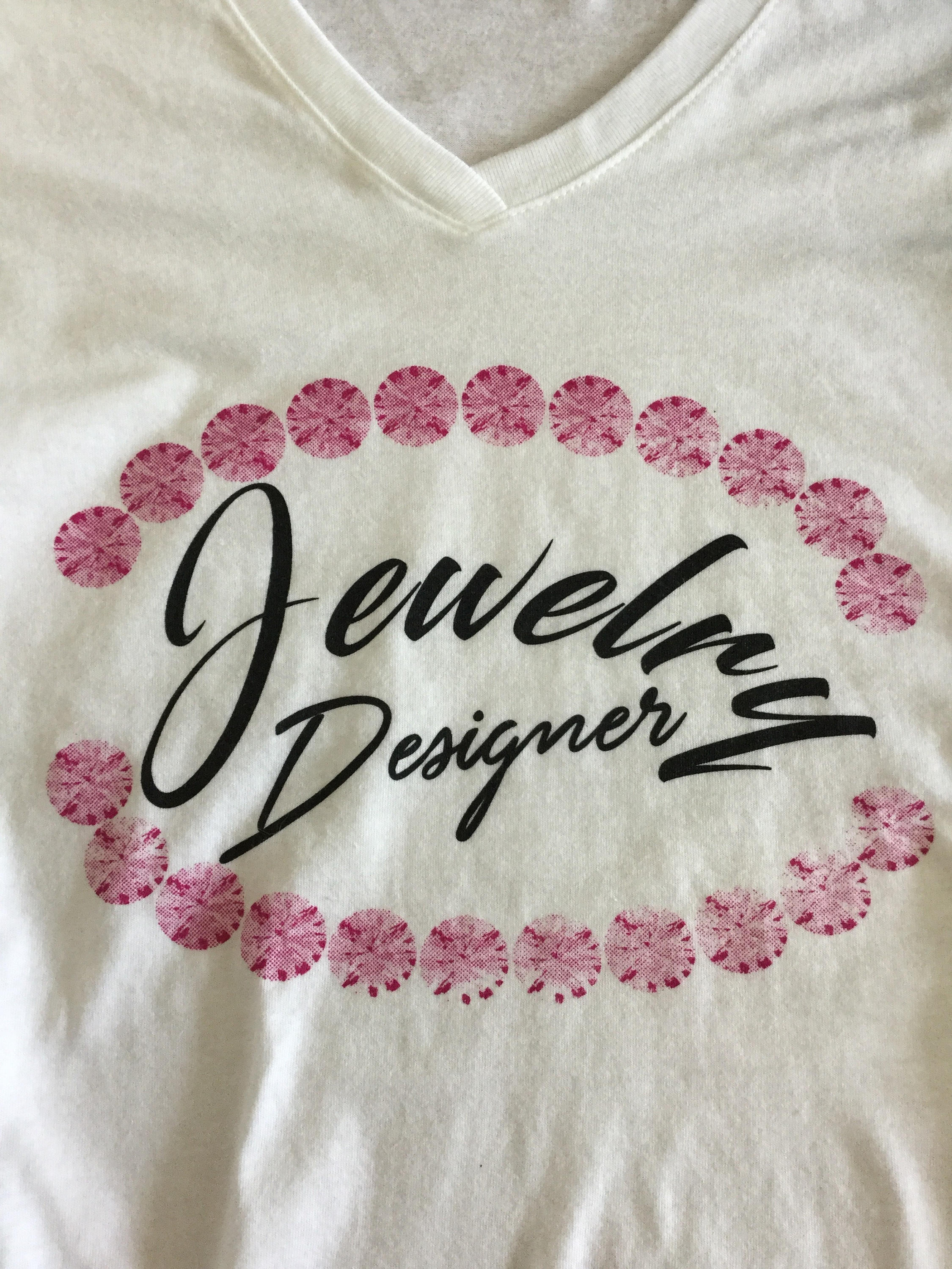 Jewelry Designer Tshirt Unisex and Ladies Adorable Cotton