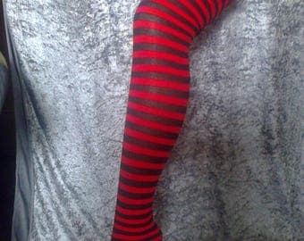 Striped tights brand new in sealed packaging, witch costume, gothic, pagan,fashion item