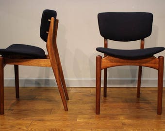 A set of Four Dalescraft Teak Dining Chairs.