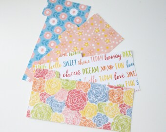 Wallet Dividers for Cash envelope system like Dave Ramsey flowers
