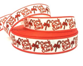 Candy Cane Ribbon, Candy Cane Grosgrain, Christmas Ribbon, Christmas Grosgrain, Candy Ribbon, Candy Grosgrain, Peppermint Ribbon