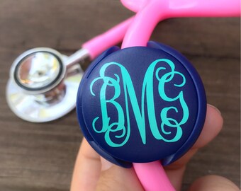 Nurse Stethoscope Name Tag Nurse Gift Stethoscope Accessories Monogram Stethoscope ID tag Nurse Accessories Pinning Gift Doctor Gift for her