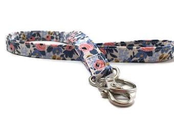 Rifle Paper Co. Lanyard, ID Badge Holder, Key Lanyard, Floral Fabric Lanyard Teacher Teen Gift