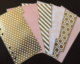 Filofax Personal sized Kikki K Medium Planner Dividers Set of 6
