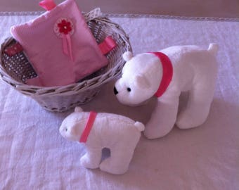 2 bears in their wicker basket