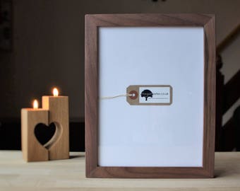 7x9 Walnut photo frame - Wood picture frame - for photos 9x7 custom wooden photo frames
