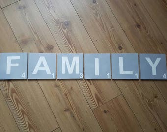 Large Wooden Scrabble Tiles