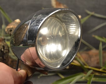 Vintage bike light - Big bicycle dynamo lamp - Plastic bicycle accessories - Mountable bike lamp - Moped headlight - Retro bike