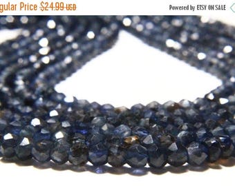 65% OFF SALE 13" Full Strand Natural Iolite Rondelles 4mm to 5mm Rondelle, Genuine Iolite Beads Drilled Gemstone Faceted Rondelle Beads