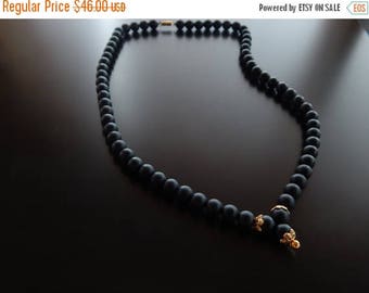 30% OFF, Matte Onyx Necklace, Beaded Necklace, Necklace, Mens Necklace, Unisex Necklace, Men black beaded necklace