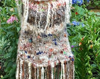 Boho Art Yarn Treasure Poncho
