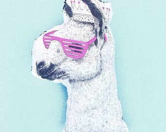 Llama Pillow, Llama Lovers Gift, Alpaca Plushie, Handmade Alpaca Pillow, Animal Home Decor, Decorative Stuffed Throw Pillow