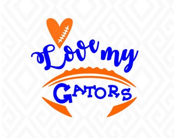 Love My Gators; SVG, DXF, EPS, Ai, Jpeg, Png, and Pdf Cutting Files for Electronic Cutting Machines