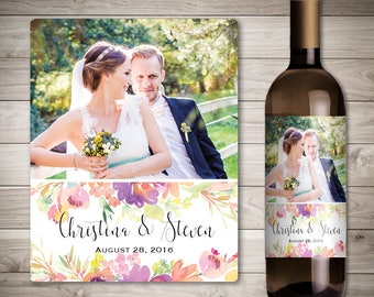 Photo Wedding Wine Label - Custom Wine Label - Personalized Wine Label - Wedding Wine Bottle Label-Wedding Decoration Wine-Custom Photo Wine