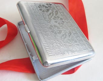 Retro Metal Cigarette Case, Soviet Cigarette Case
