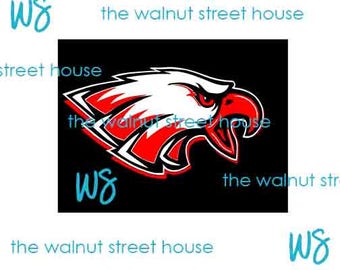 SVG - Eagle SvG. Two Versions, see photos, JPG included. Digitally downloadable file only Mascot Eagle Logo TEam Spirit Logo, Eagle clipart