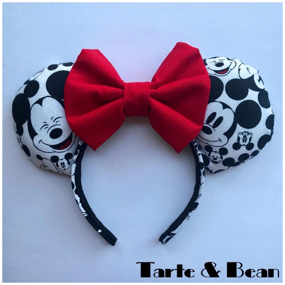 Items Similar To Faces Of Mickey Mouse Ears Headband Minnie Mickey On Etsy