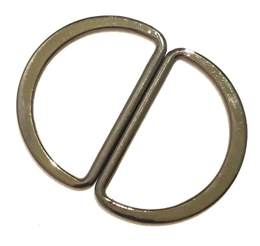 Extra Large Silver DRings / Bag Hardware / D Shape Ring / Dee Ring