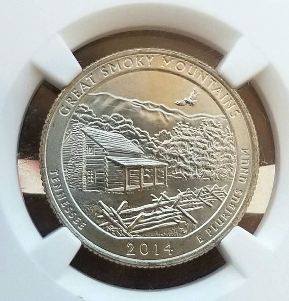 2014 D Great Smoky Mountains Quarter Dollar NYC Graded MS66