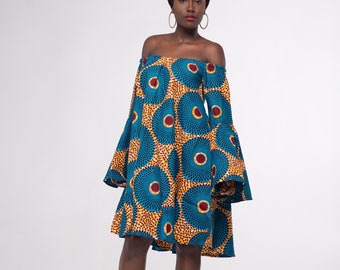 African Print Anike Shift Dress