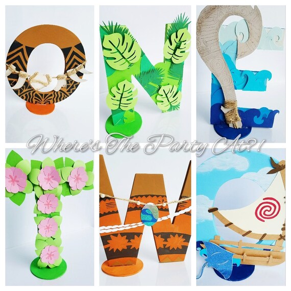 moana inspired name letters