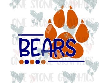 Bears svg,eps,dxf,jpeg,Bears svg file,school svg,school spirit svg,bears pride svg,bears football svg,bears paw print svg,bear svg file,svg