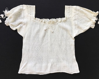 Rare 1920s Dainty Knit Blouse