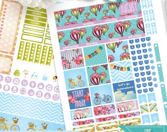 August Monthly Planner stickers for use with Erin Condren LifePlanner, August Planner Stickers Instant Download, Filofax, Plum Paper