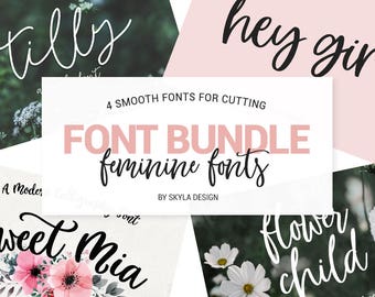 Font Bundle, Modern calligraphy font, Silhouette fonts, handwritten fonts, wedding font download, Digital fonts, handwritten fonts, fun font