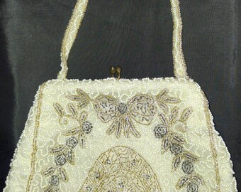Vintage Beaded Evening bag made in Belgium for Filene's