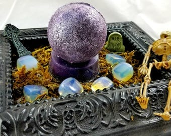 Fortune Teller Oak Moss & Amber Bath Bomb/Soap Combo With Surprise Opalite Stone!