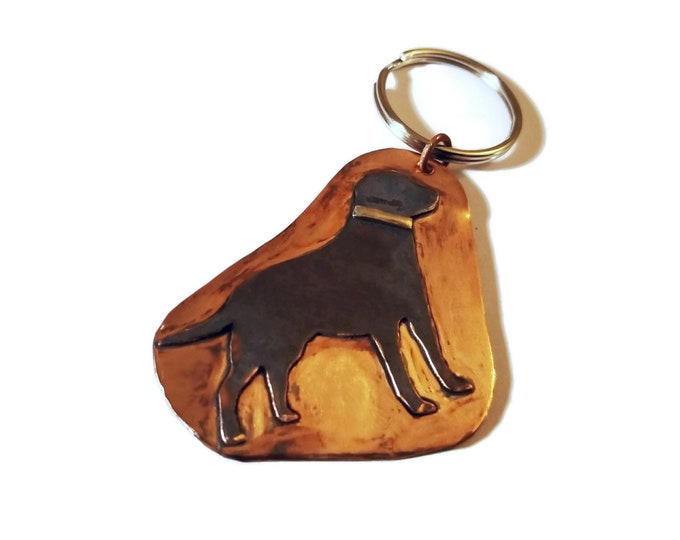 Mixed Metal Dog Key Chain, Copper Dog Lover KeyChain, Choose your Dog Breed KeyChain, Mixed Metal Key Chain