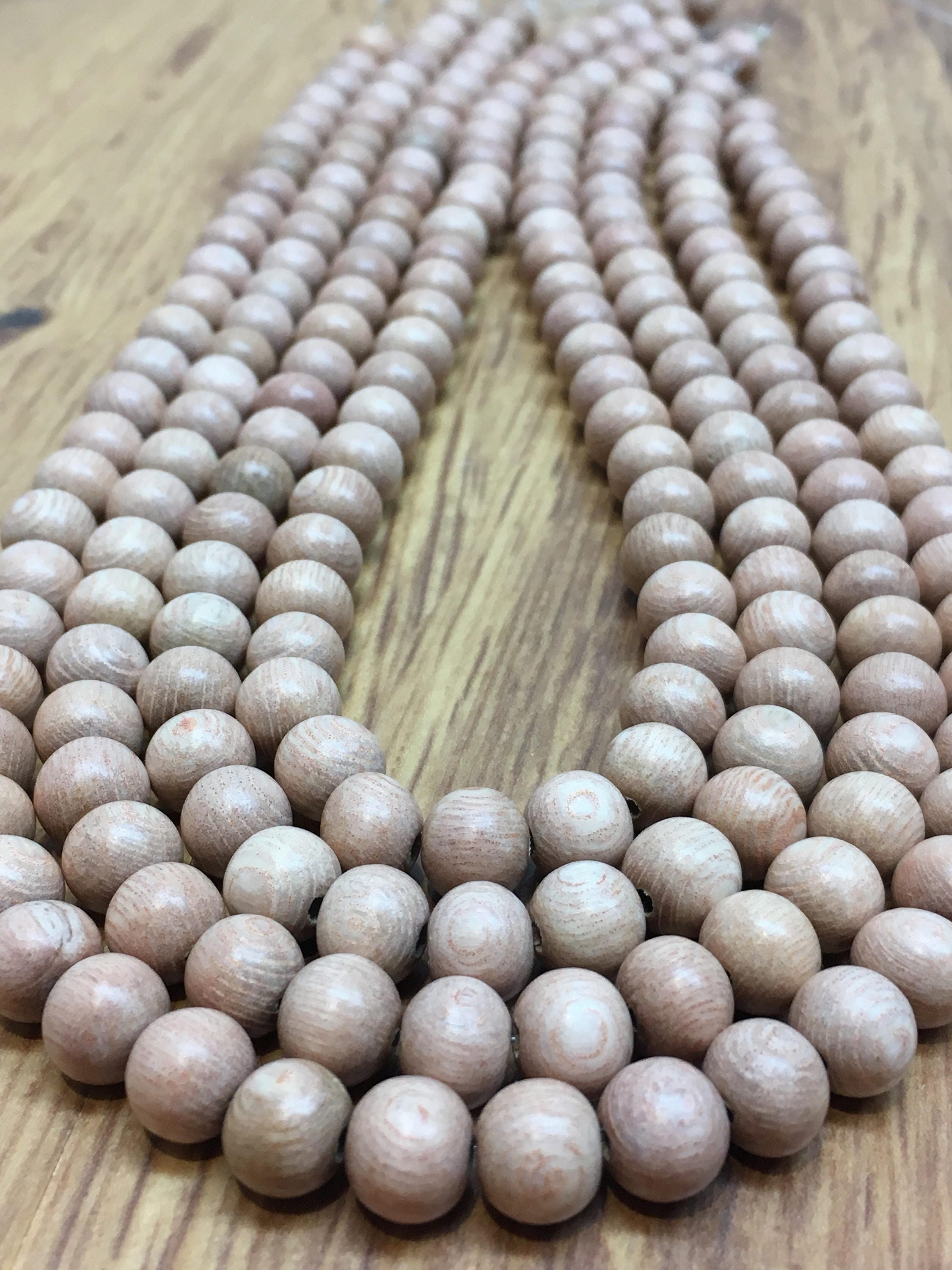 8mm Natural Rosewood Rosewood Beads 50-56 Beads 16 Inch