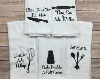 Flour Sack Towel - Gifts for Her - Christmas Gifts - Housewarming Gift - Wedding Gift - Birthday Gift for Her - Hostess Gift - Funny Kitchen