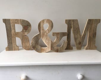 Wedding Initial Letters, Wooden Initials, Wooden Monogram, Wedding Letters, Initial Letter, Children's Wooden Name, Wooden Letter Initials