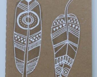 Customized Moleskine Sketchbook - individual cover - feathers I