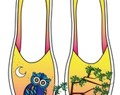 Greece Owl - Custom Wedding Shoes