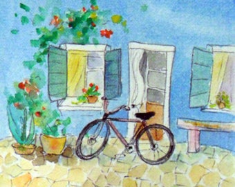 Bicycle painting | Etsy