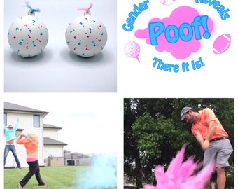 GOLF BALLS Gender Reveal Balls Pack (Custom Color Combinations and Styles) Golf Gender Reveal