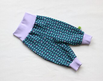baby Girl Harem Pants, Baby Pants, Baby Pants with Horses, Baby Girl Clothes, Organic Baby Clothes, Baby Girl Gift, Horse Clothes