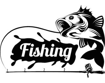 Download Bass Fishing 4 Logo Angling Fish Hook Fresh Water Hunting