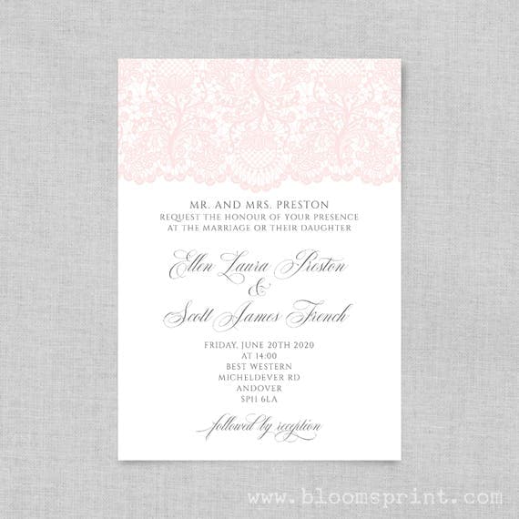 A5 Wedding Invitation Template