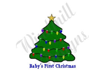 Babys First Christmas - Machine Embroidery Design