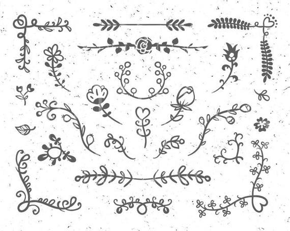 Download Frolal elements svg Floral Ornaments svg Flower svg Branch svg