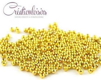 100 Gold 3 mm metal spacer beads