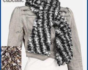 1 skein of yarn scarf Lammy waterfall Brown/gray/khaki